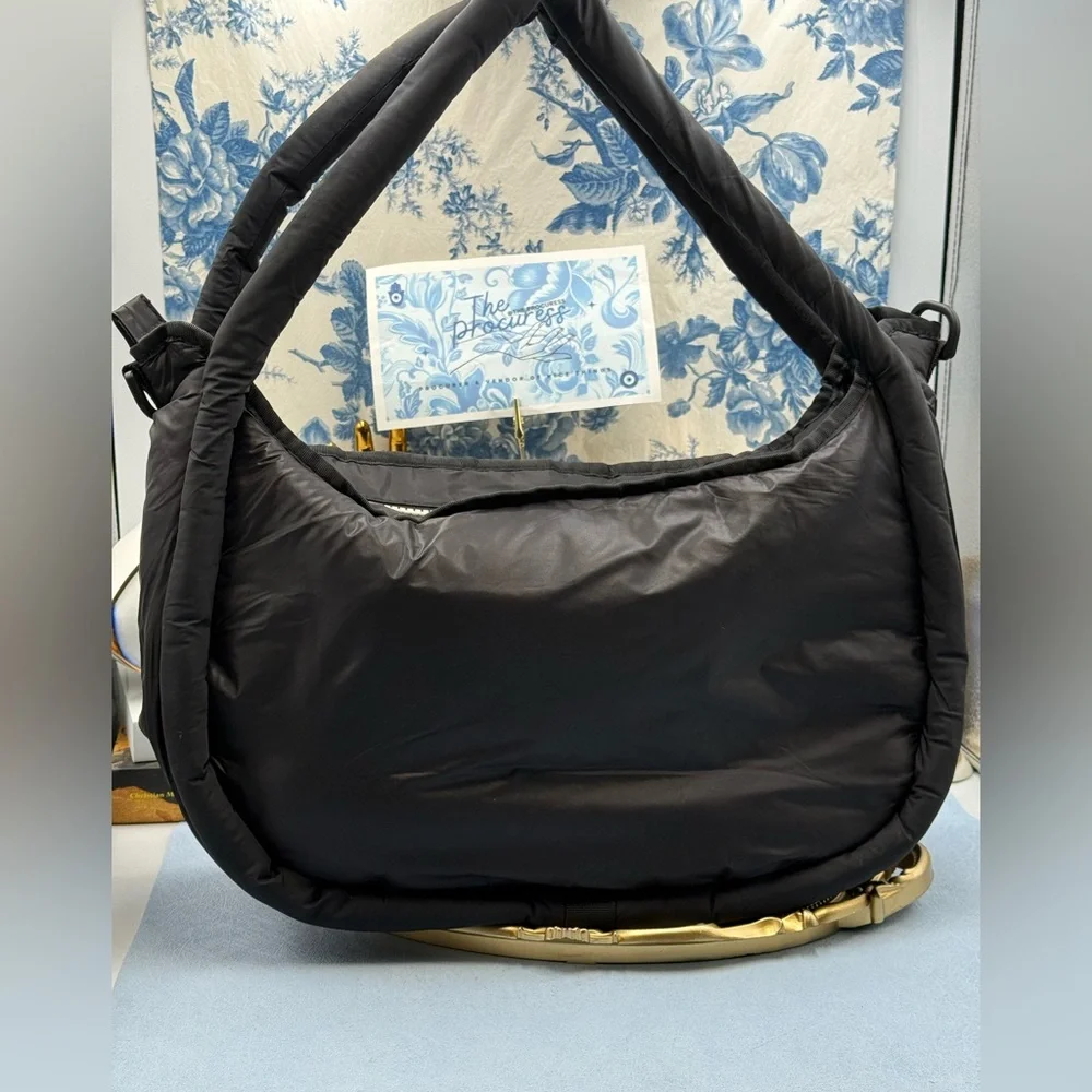 🆕 HUNTER 🧿 NWOT Large Framed Puffer Bag, Black *MISSING CROSSBODY STRAP*